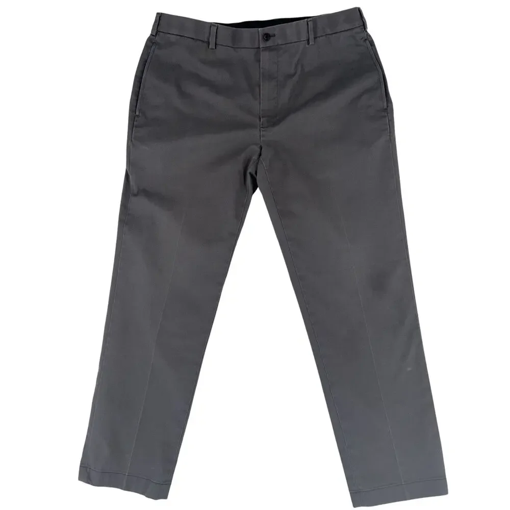 Brooks Brothers Men's Pants Advantage Chino Clark Gray/Taupe 38x31 Slacks Preppy